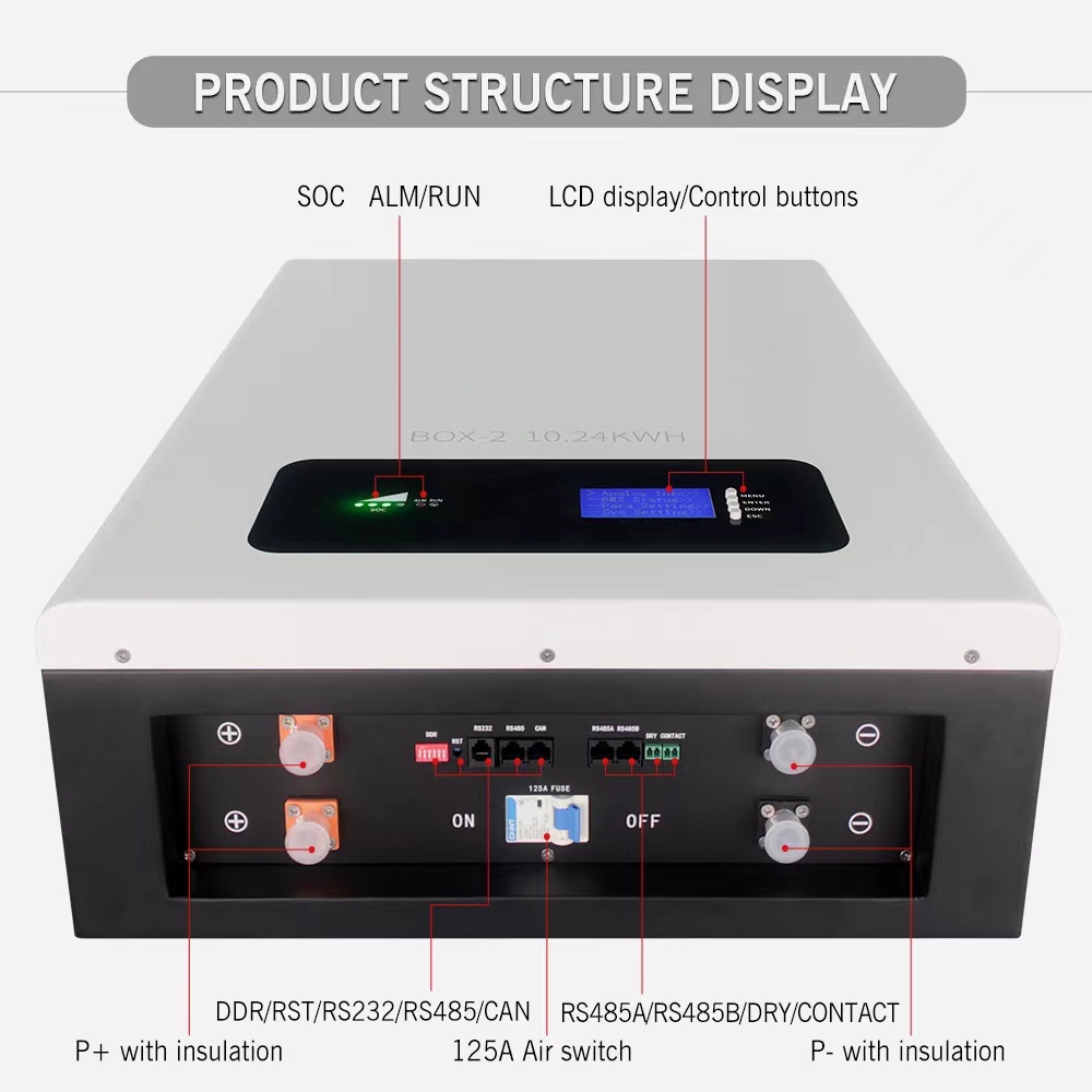 Powerwall 5kwh 10kwh家用储能电池太阳能储能48V锂离子100ah 150ah 200ah LiFePO4电池组